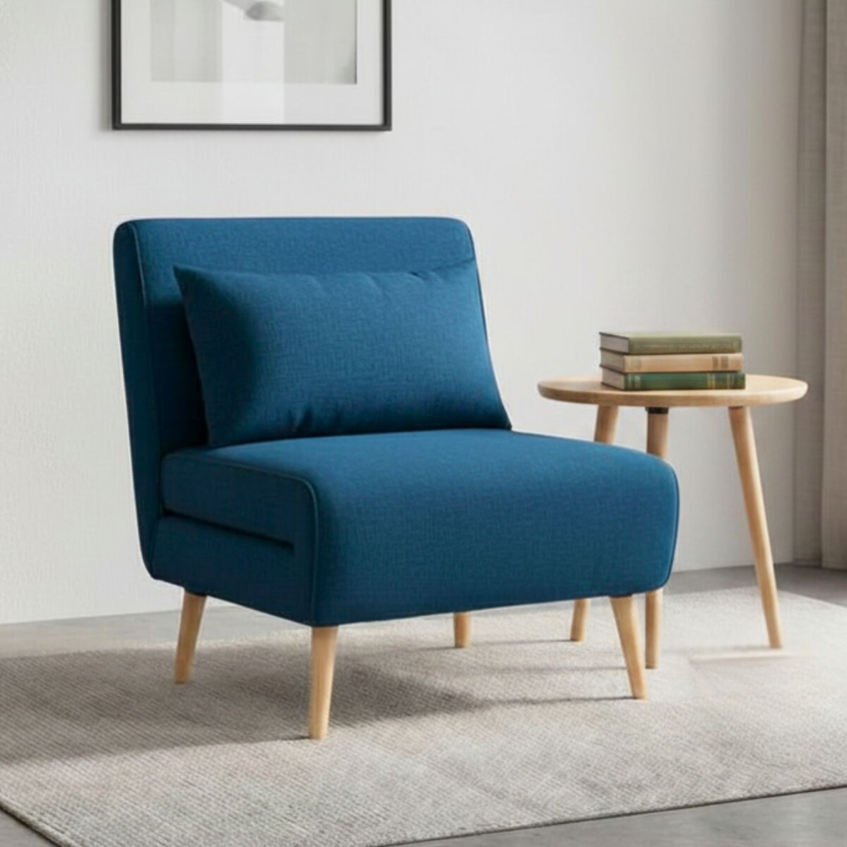 Sillon cama Trifold 1 cuerpo - Azul petróleo 