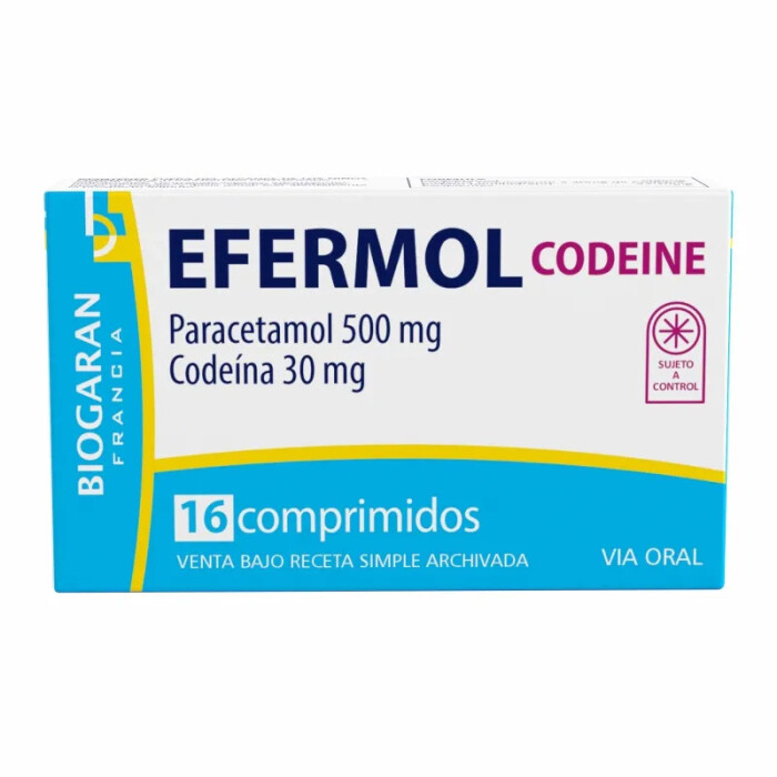 EFERMOL CODEINA 30 MG. CJ X 16 COMP. única