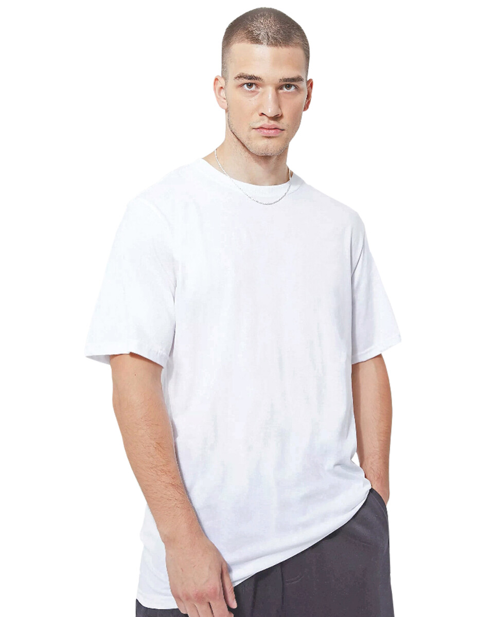 Camiseta a la base peso completo - Talle XXXL - Blanco 