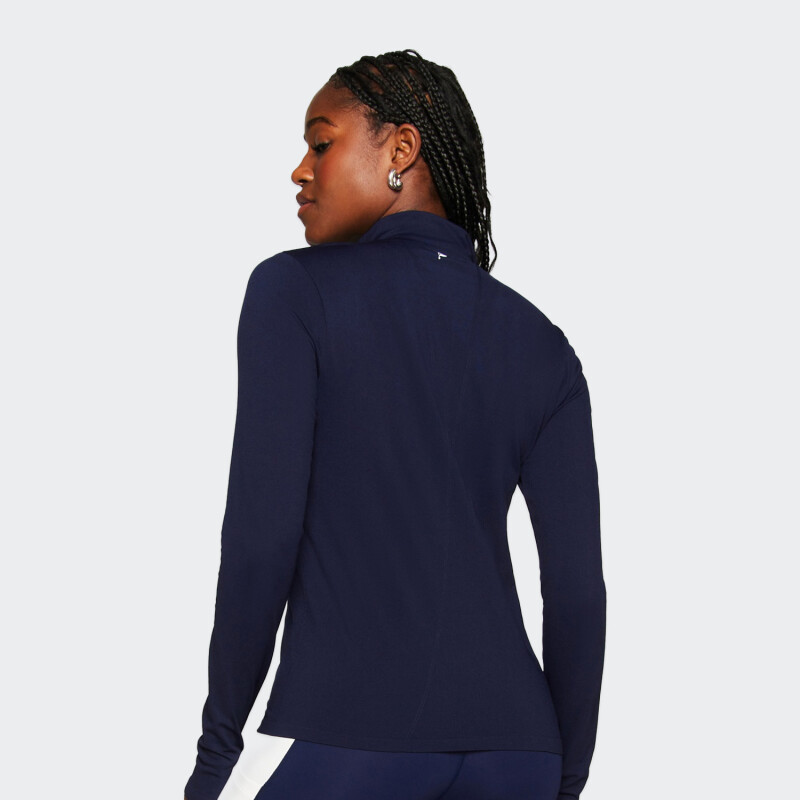 Remera Fabletics Manga Larga Feather Tech Azul