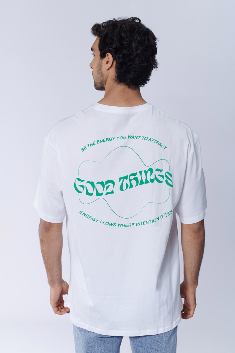 Remera oversize Good Things Blanca
