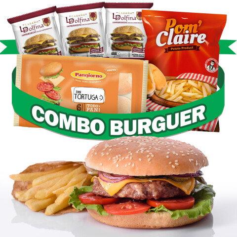 Combo Burguer , x3 Hamburguesas x2ud, Pan tortuga x6ud, Papas Fritas 1kg Combo Burguer , x3 Hamburguesas x2ud, Pan tortuga x6ud, Papas Fritas 1kg