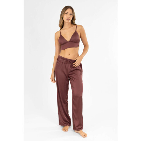 Pijama tres saten Bordeaux
