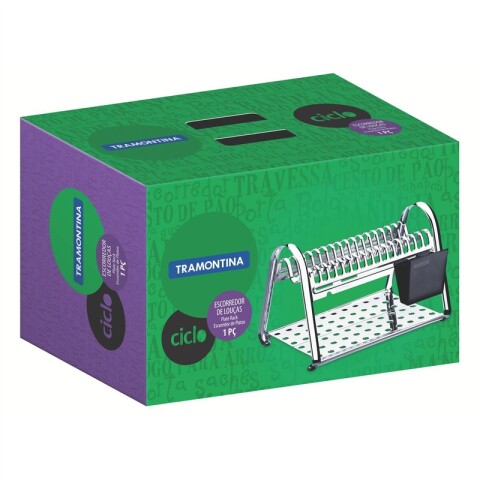 Escurridor de Platos 1 Pieza Acero Inoxidable con Cubiertera Naranja Tramontina Escurridor de Platos 1 Pieza Acero Inoxidable con Cubiertera Naranja Tramontina