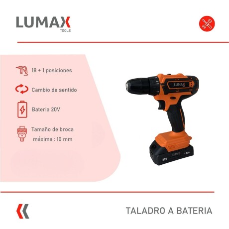 Taladro Destornillador a Batería 20V Naranja