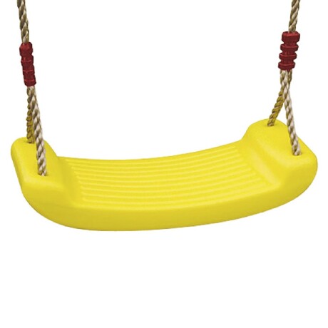 Hamaca Infantil Plástico Rígido c/Cuerdas Gruesas Ajustables Amarillo