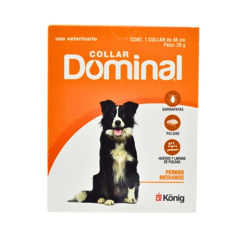 DOMINAL COLLAR ANTIPULGAS Y GARRAPATAS PERROS MEDIANOS 48 CM DE LARGO