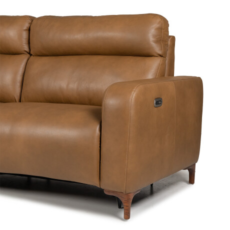 Sofa Hush - Cuero Básico - 2 cuerpos 1016 (Nozes)