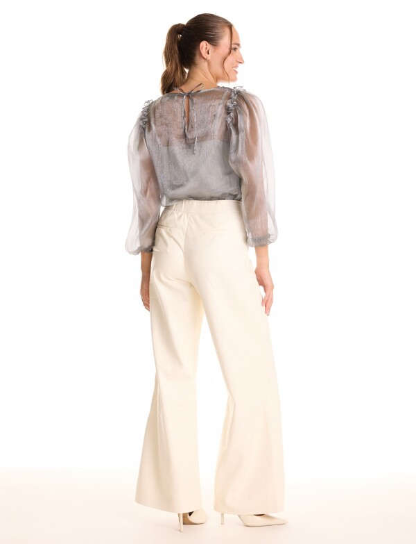 Blusa 2pcs Metalizad PLATEADO