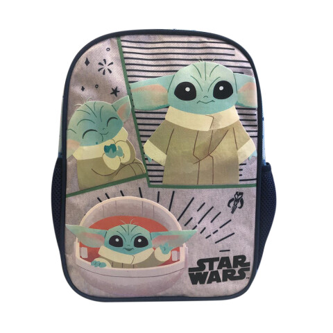 Mochila Infantil Baby Yoda Tafeta Chica 30 x 23 cm GRIS