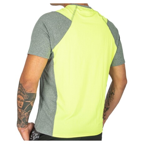 Remera Deportiva para Hombre Wilson Dry Shift Jaspeada Gris/Verde Gris/Verde