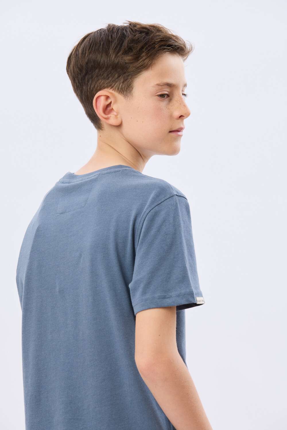 REMERA ESTAMPADA DE ALGODÓN Piedra
