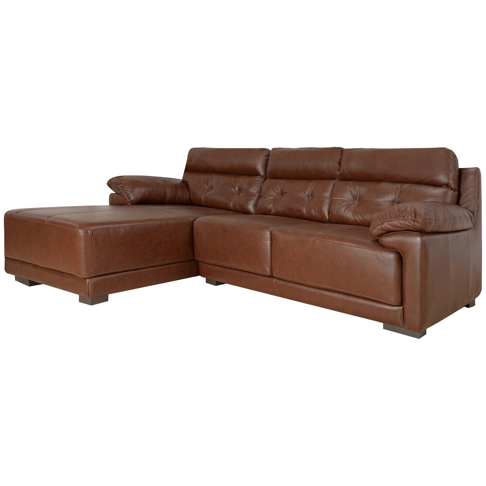 SILLÓN MÁS DE 4 CUERPOS CUERO-100-NATURAL MARRON ALBANY CARAMELO