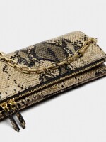Bolso De Fiesta Con Grabado Animal taupe