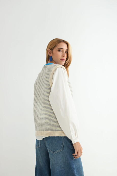 CHALECO RAYADO TRÉBOL AZUL