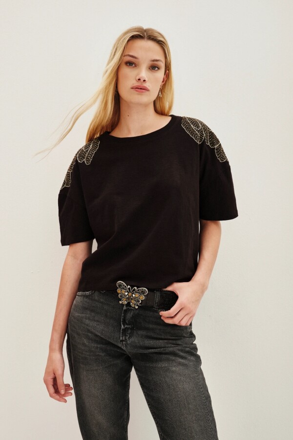Remera Feather Negro