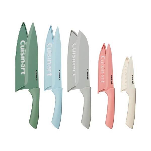 JUEGO DE 5 CUCHILLOS C/ESTUCHE REVESTIDO EN CERAMICA CUISINART JUEGO DE 5 CUCHILLOS C/ESTUCHE REVESTIDO EN CERAMICA CUISINART