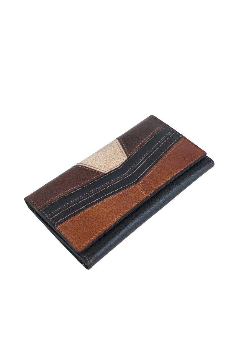 Billetera patchwork 100% cuero opción 6
