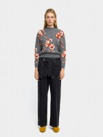 Jersey De Punto Jacquard gris