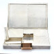 Caja Cartera Estuche De Belleza Cosmetica Boucheron Paris De Plata, Oro Y Rubies. Art Deco. Hermosa!! Caja Cartera Estuche De Belleza Cosmetica Boucheron Paris De Plata, Oro Y Rubies. Art Deco. Hermosa!!