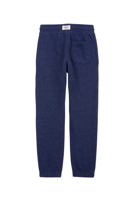 Pantalón deportivo de algodón, con logo, azul marino Sin color