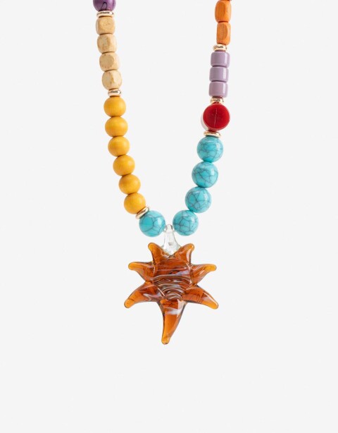 Collares Largos Color Collar Largo Beads Y Sol - Combinacion Multicolor
