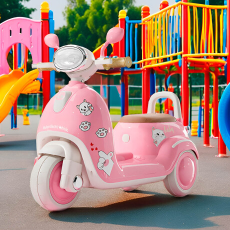 Triciclo Eléctrico Infantil Moto Para Niños A Batería Rosa 1