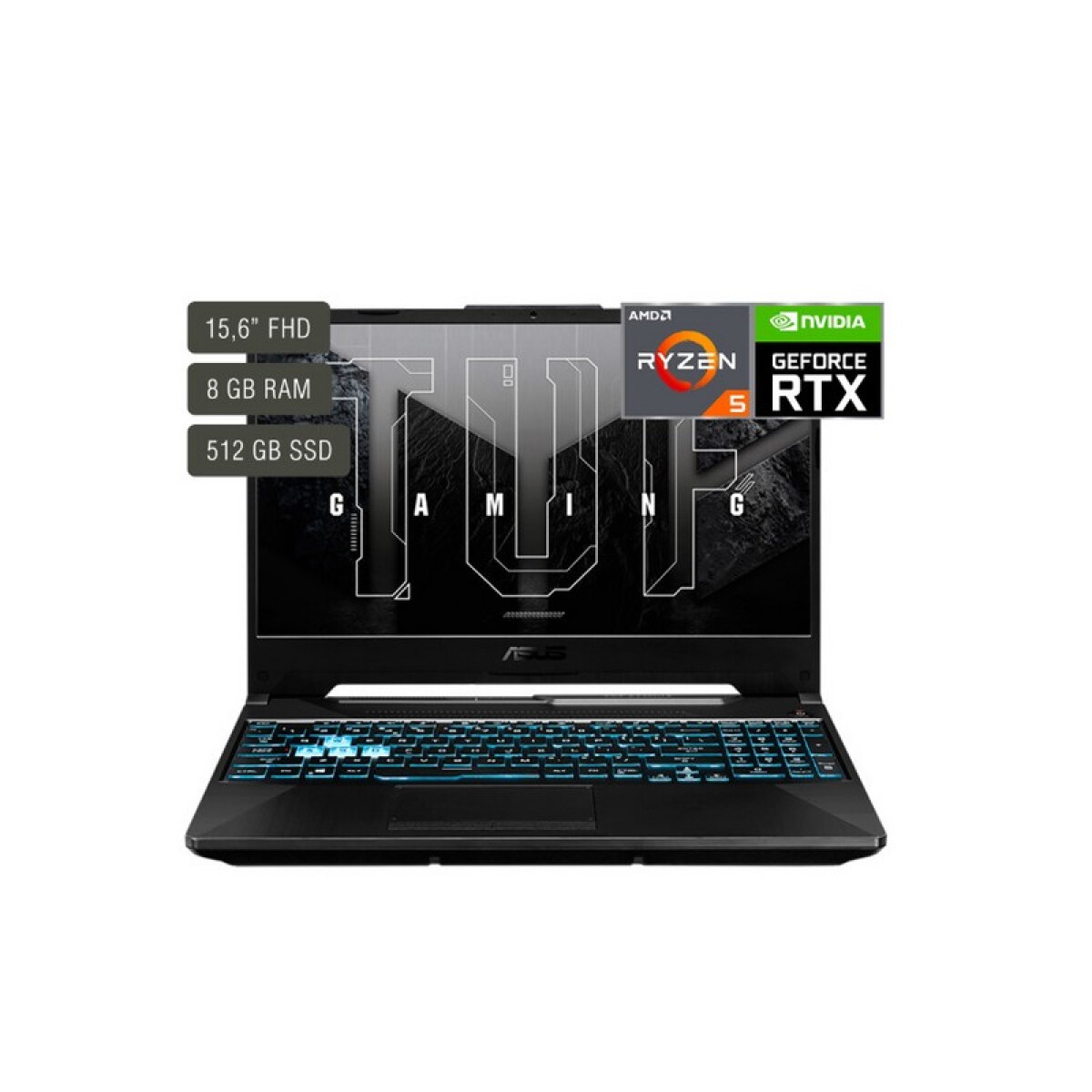 NOTEBOOK ASUS 15" R5-7535/8GB/512GB/RTX2050 
