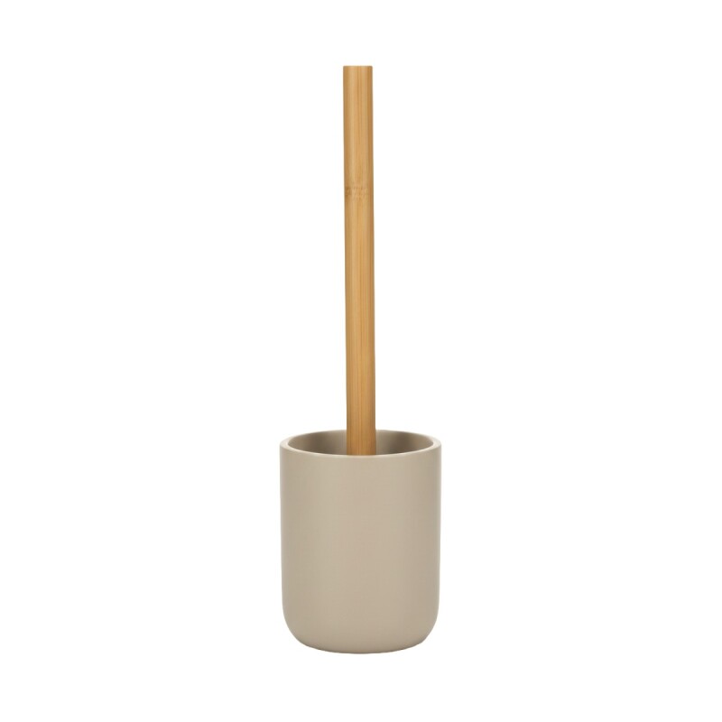 CEPILLO BAMBU C/BASE BEIGE P/INODORO Unica