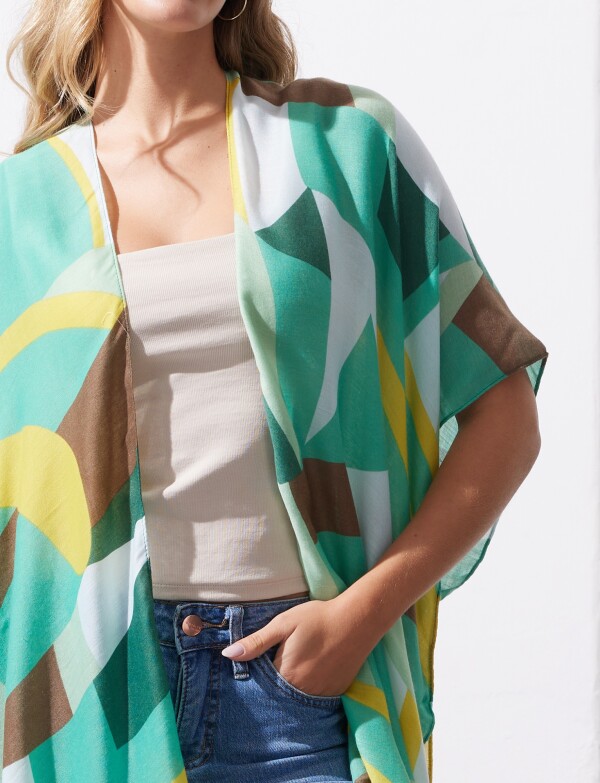 Kimono Printed VERDE/MULTI