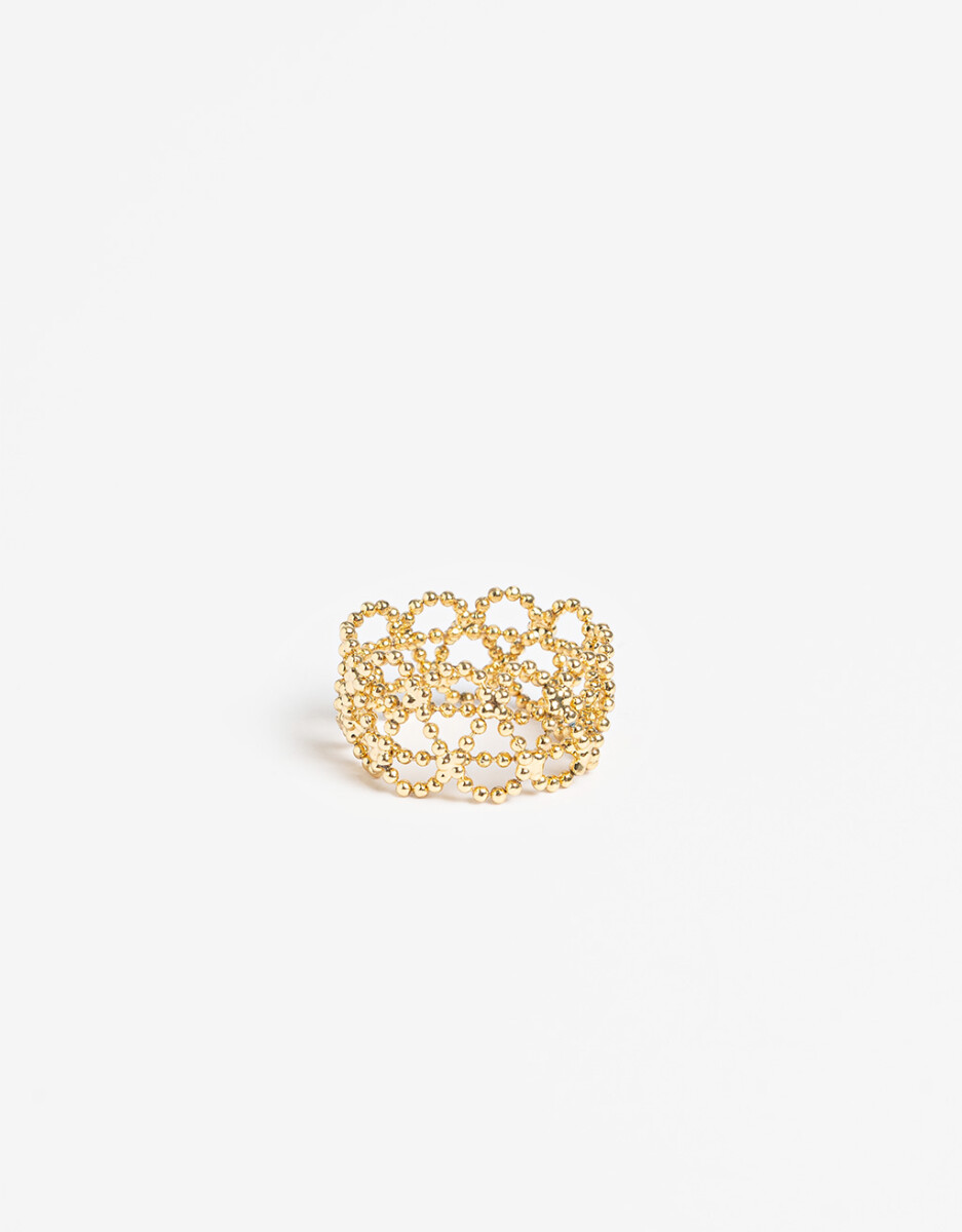 Anillo Metal Texturado 