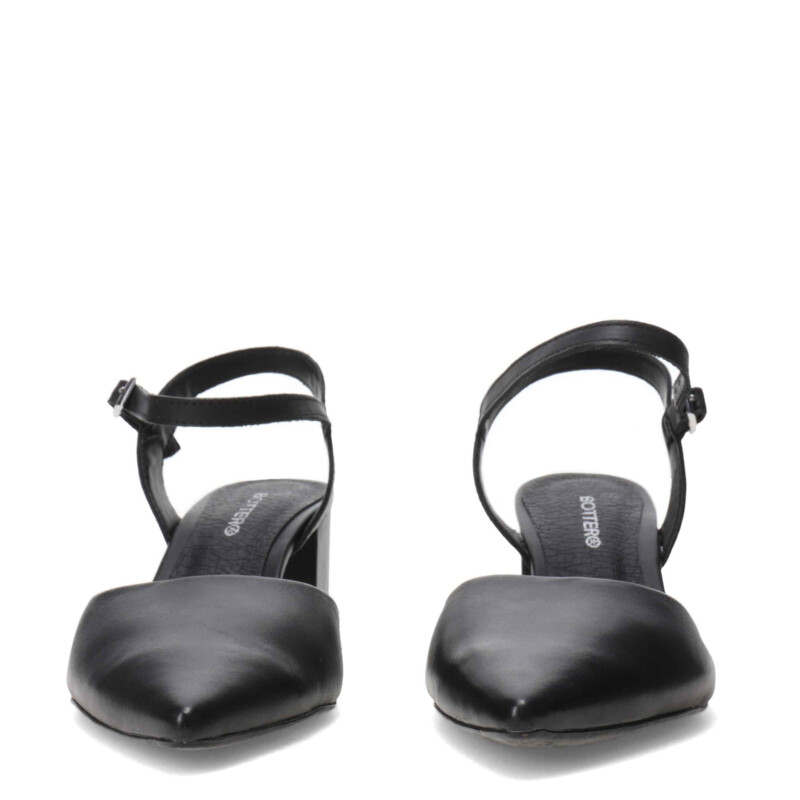 Zapato de Mujer Bottero abierto con tobillera Negro