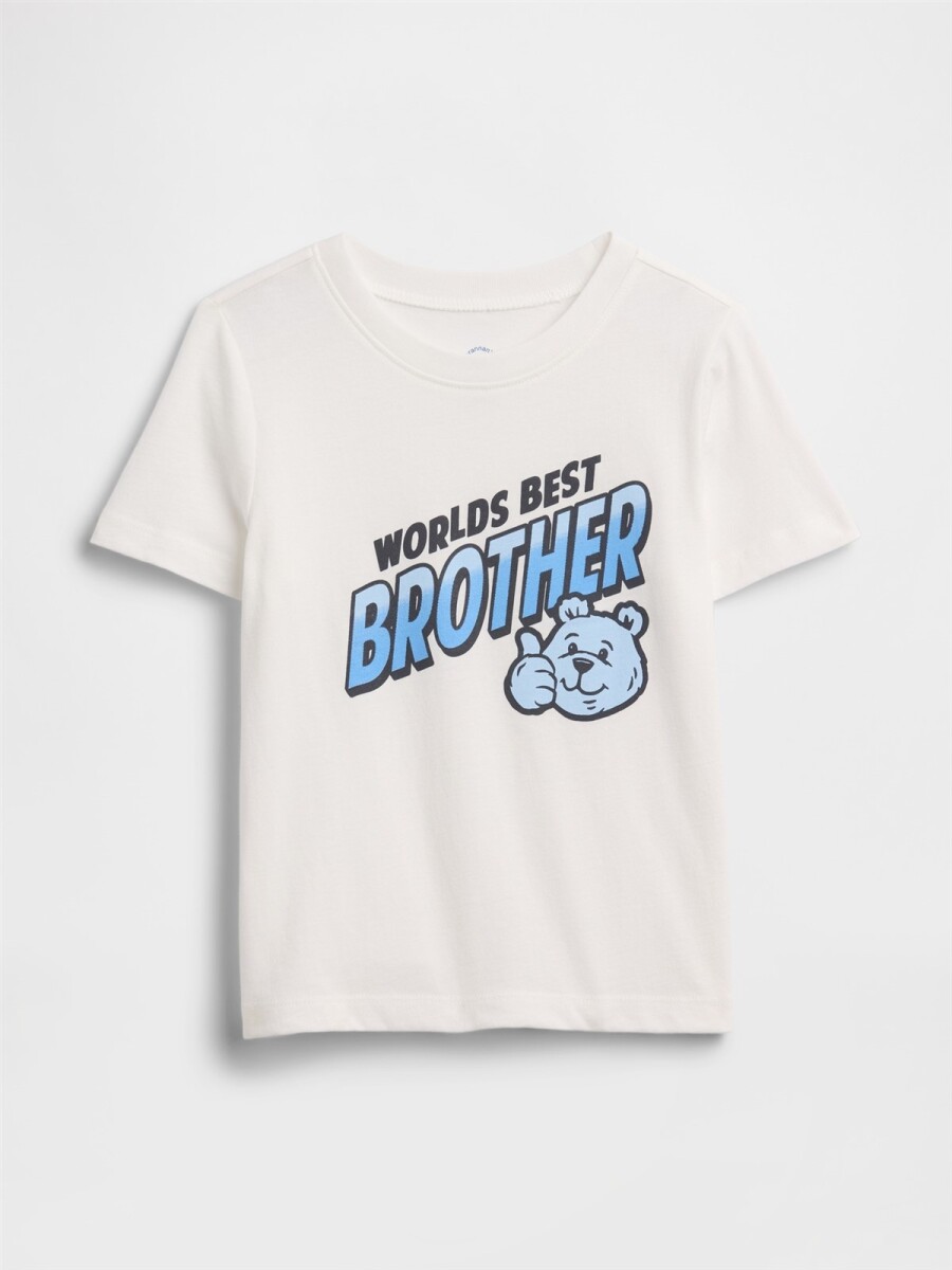 Remera Logo Gap Toddler Niño - New Off White Opt1 