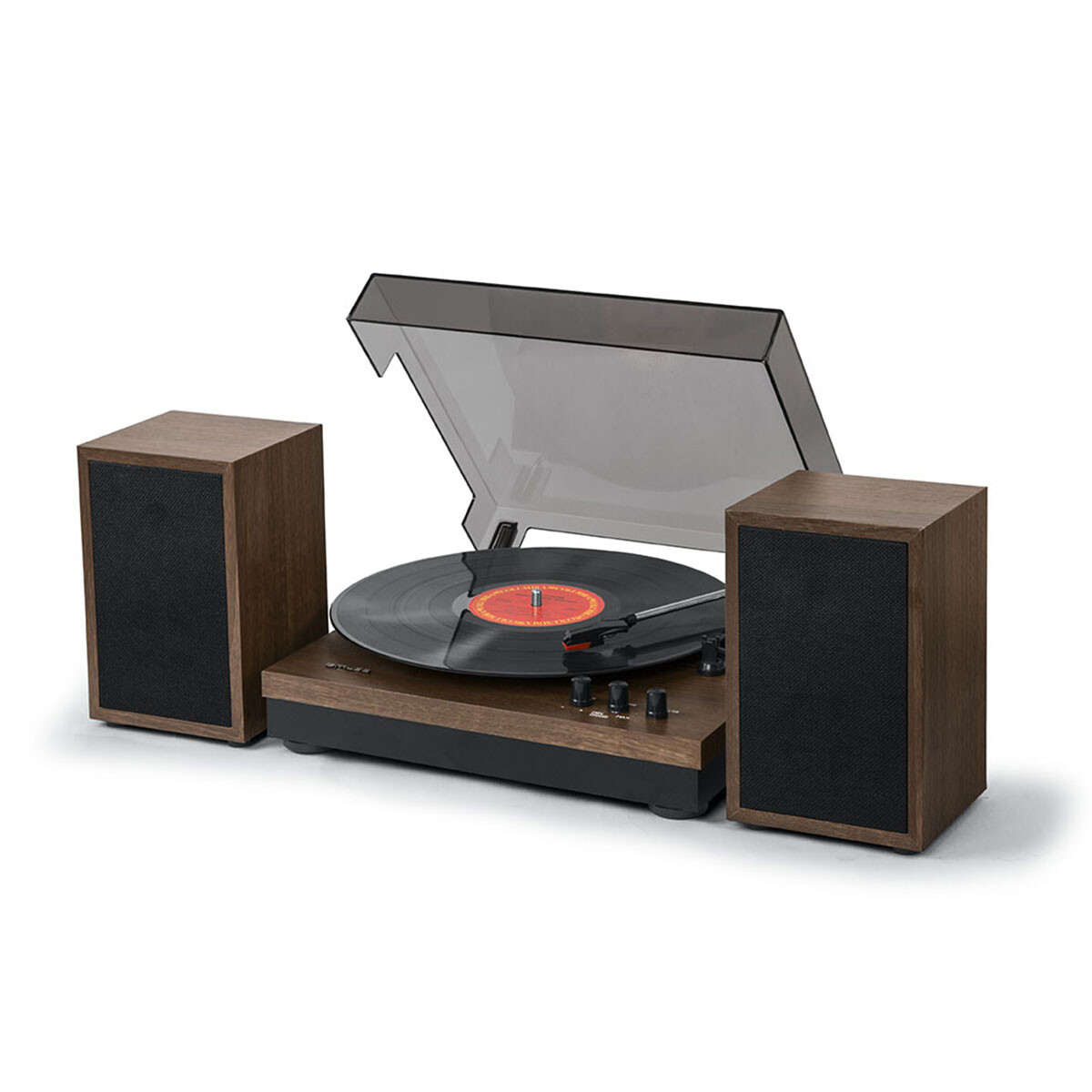 Bandeja De Vinilo Muse Mt108bt Marron Bt Usb C/ Parlante 