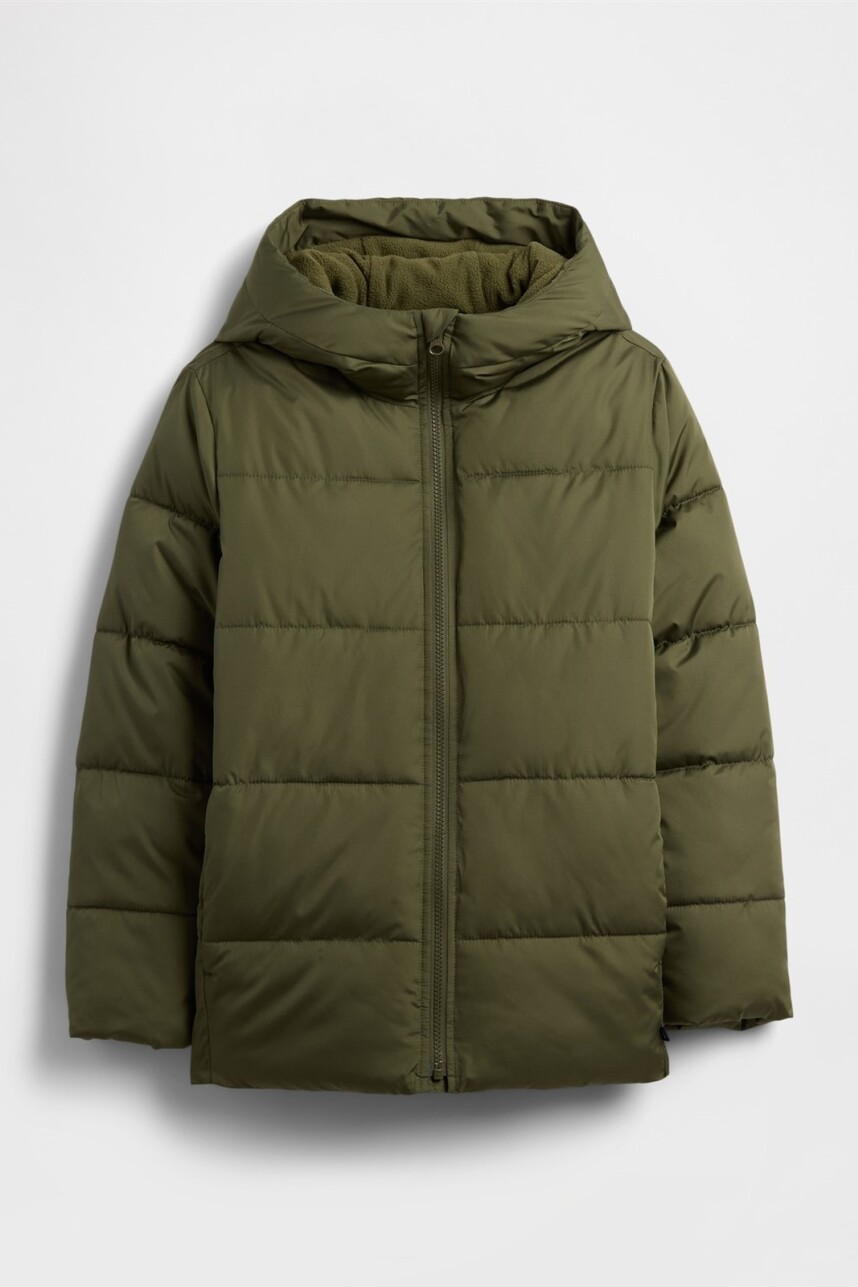 Campera Puffer Niño Army Jacket Green V2
