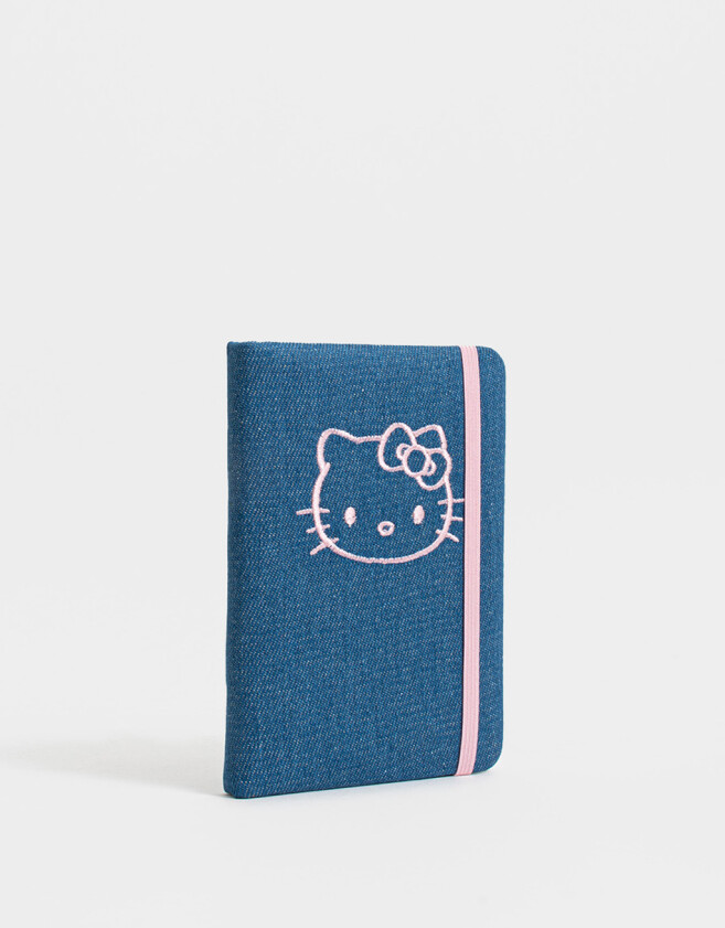 Anotadores Cuadernos y Memos Licencias Cuaderno A6 Denim "hello Kitty" - Azul Medio