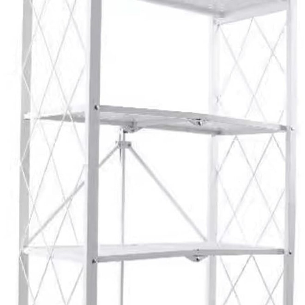 Estantería 5 Niveles Metal Minimalista Plegable 1.55m Blanco