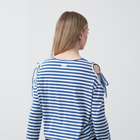 REMERA SENDAI Blanco/Azul