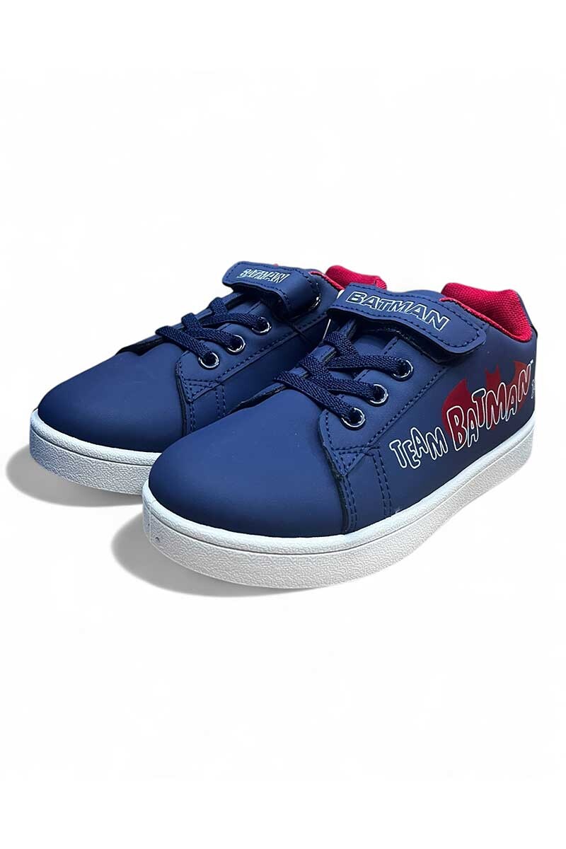 CALZADO DEPORTIVO NIÑO BATMAN CON CORDONES ELASTICOS Y VELCRO Azul-marino