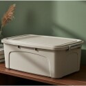 CAJA ORGANIZADORA APILABLE 30 LITROS BEIGE BEIGE