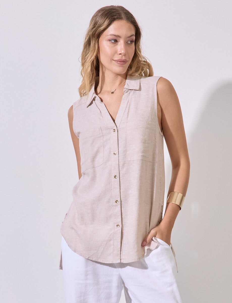 Camisola Lino - Beige 