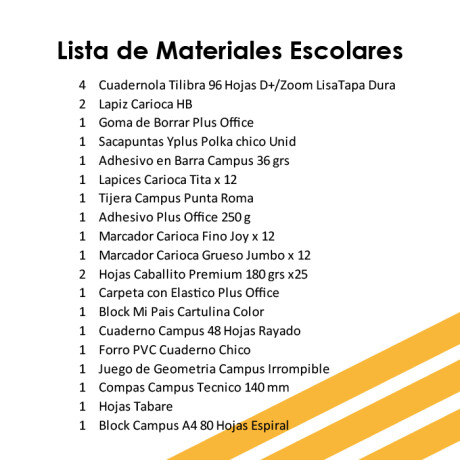 Lista de Materiales Escolares Colegio Federico García Lorca - 3º escuela Lista de Materiales Escolares Colegio Federico García Lorca - 3º escuela