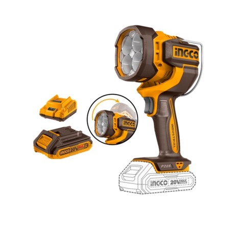 LINTERNA A BATERIA LED 20V ARTICULADA 22.5W 2000 LUMENES C/B 001