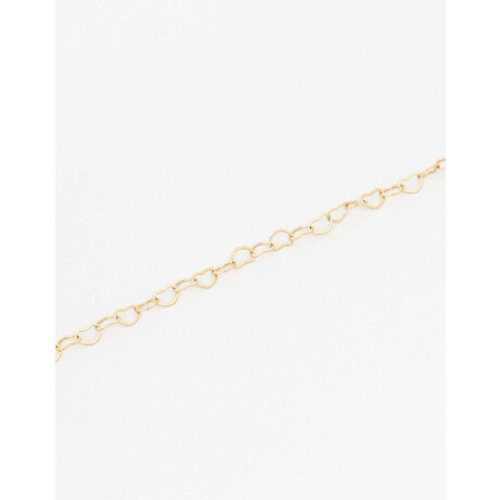 Pulsera Metal Corazones Dorado