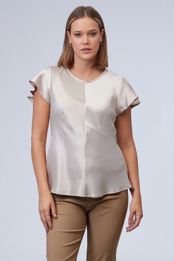 Blusa Saten BEIGE