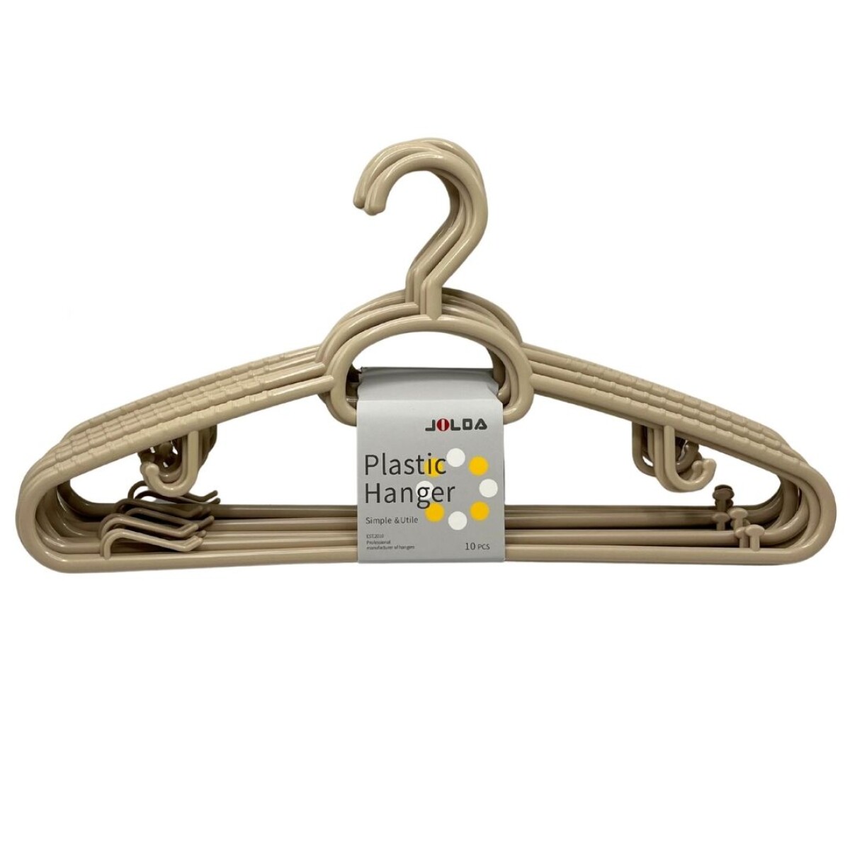 PERCHA PLÁSTICA JOLDA SET x10 