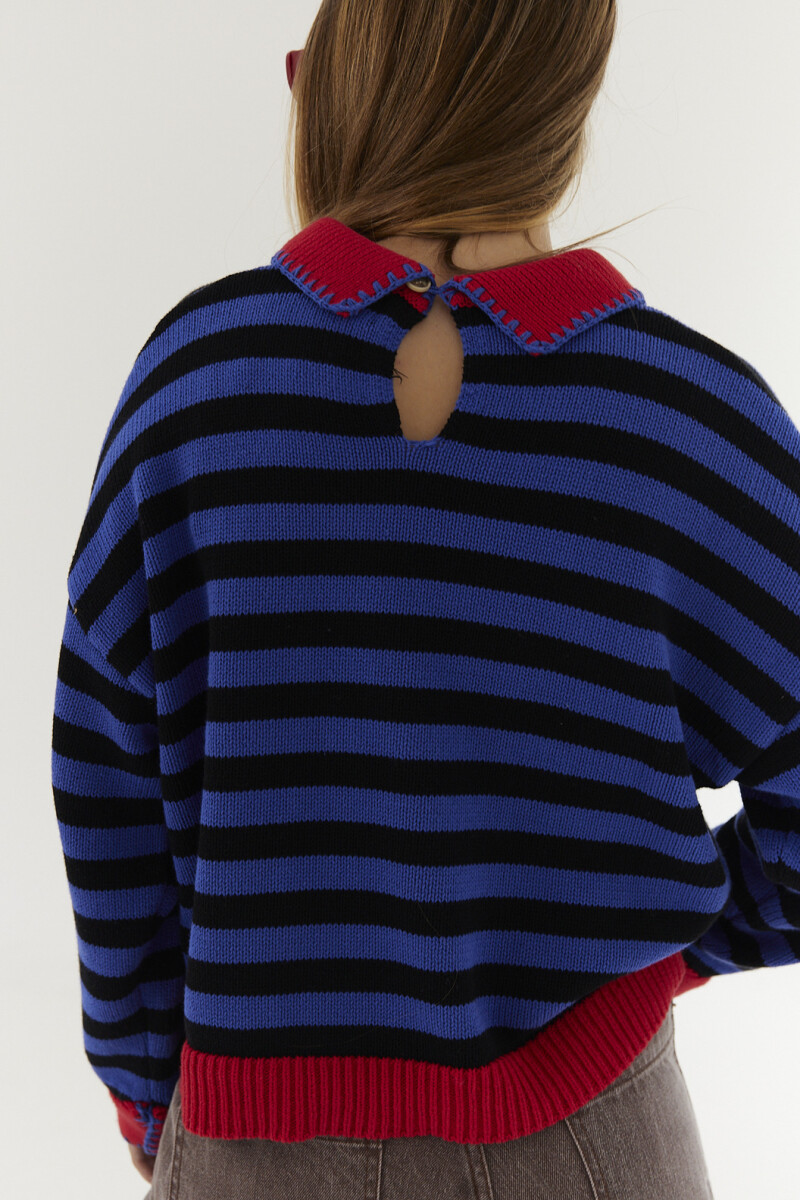 Sweater Boxy Azul