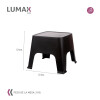Mesa de exterior Skarpo Banqueta Plastico Sunset Negro