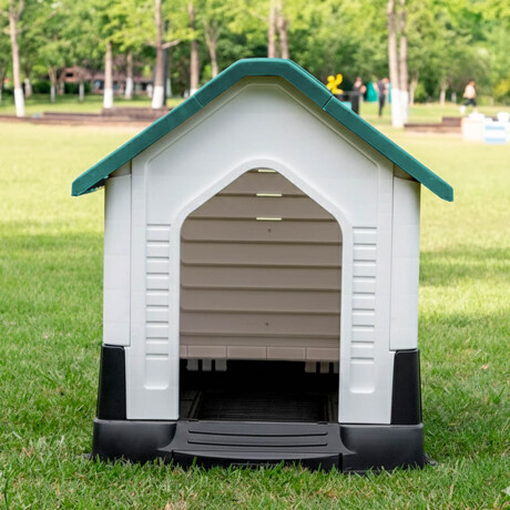 Casa Cucha Mascota Perro L 76x84x69 Resistente + Accesorio Verde