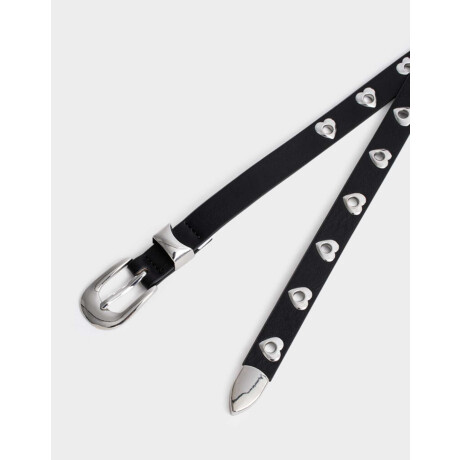 Cinturón Suede Tachas Negro